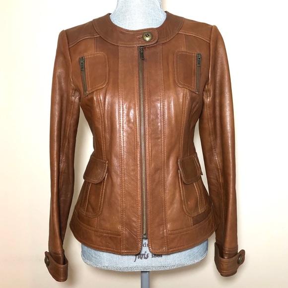 Nanette Lepore Jackets & Blazers - Nanette Lepore brown leather jacket